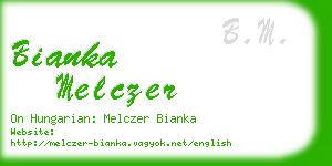 bianka melczer business card